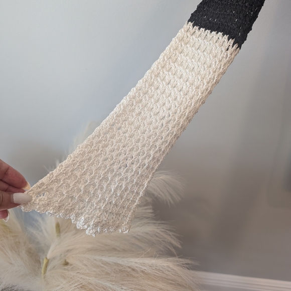 Andrea Almeida Black And White Crochet Greta Mini Dress Xs - Picture 7 of 16